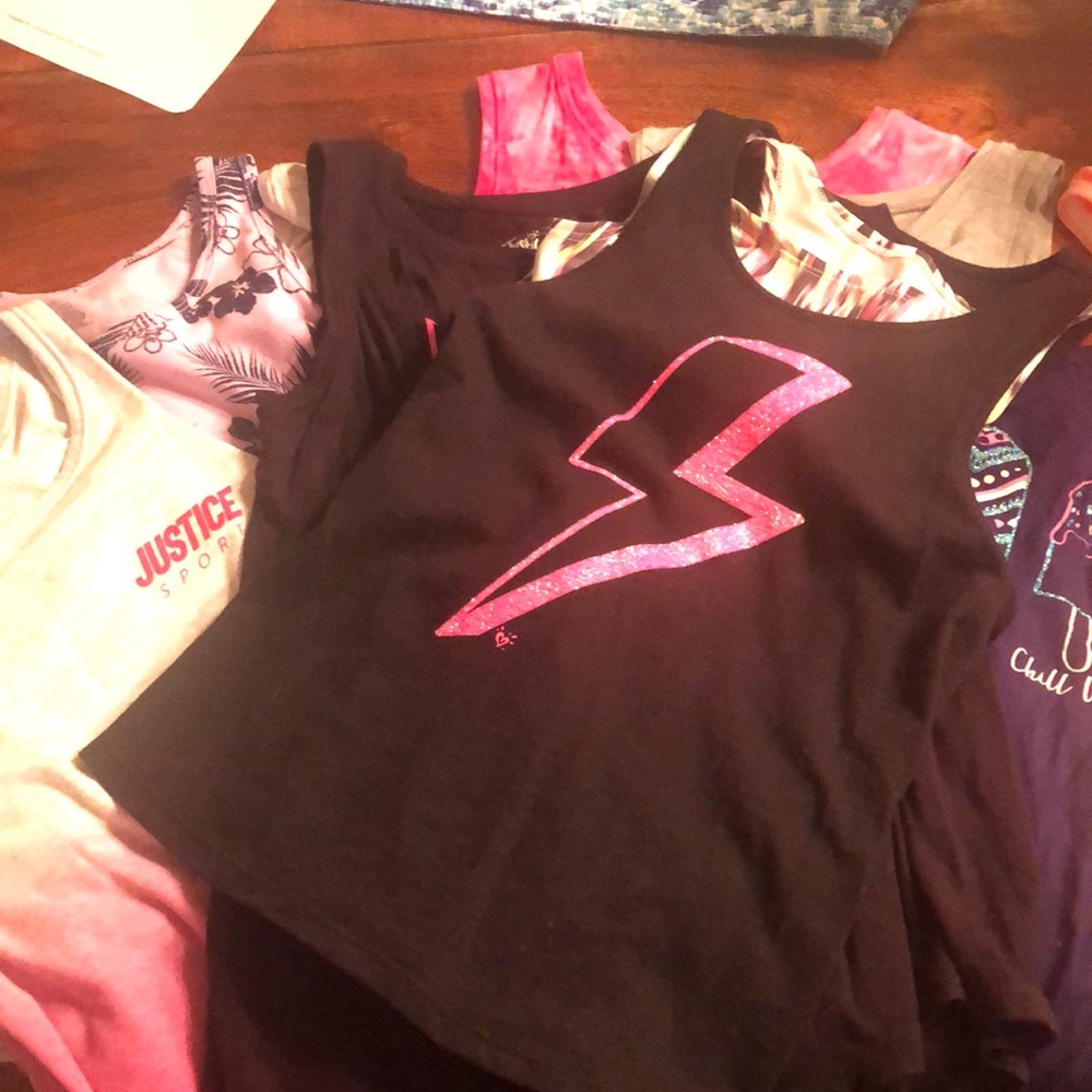 Justice - lot of 8 tank tops size 8